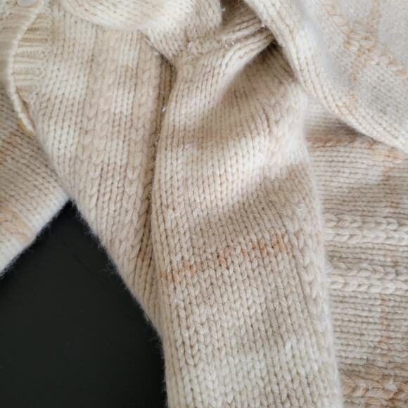 Vintage Talbots Lambswool Angora Cardigan Sweater Cream Soft Women Large - Picture 11 of 12